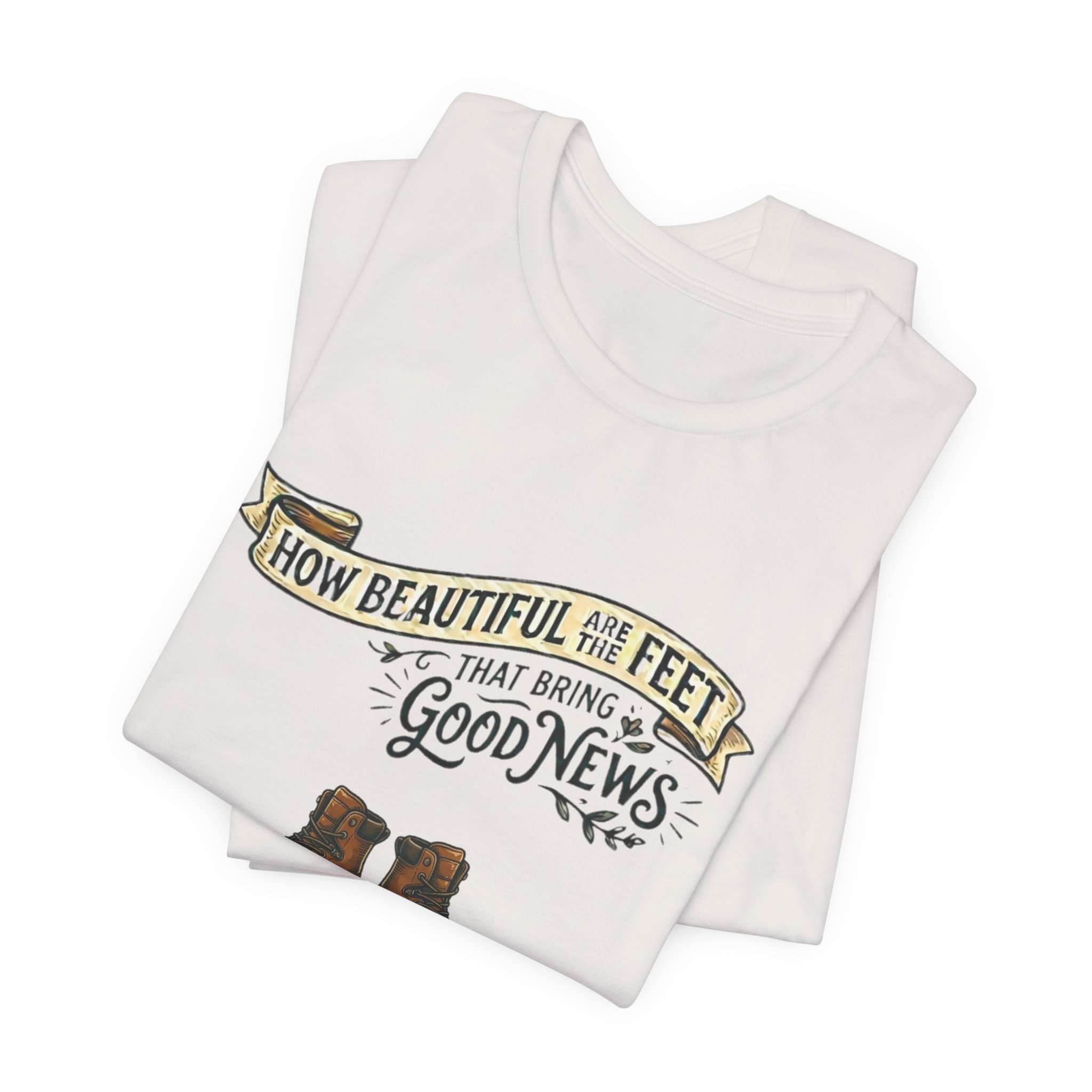 How Beautiful Are the Feet Tee — Christian Faith Graphic T-Shirt - Image 16