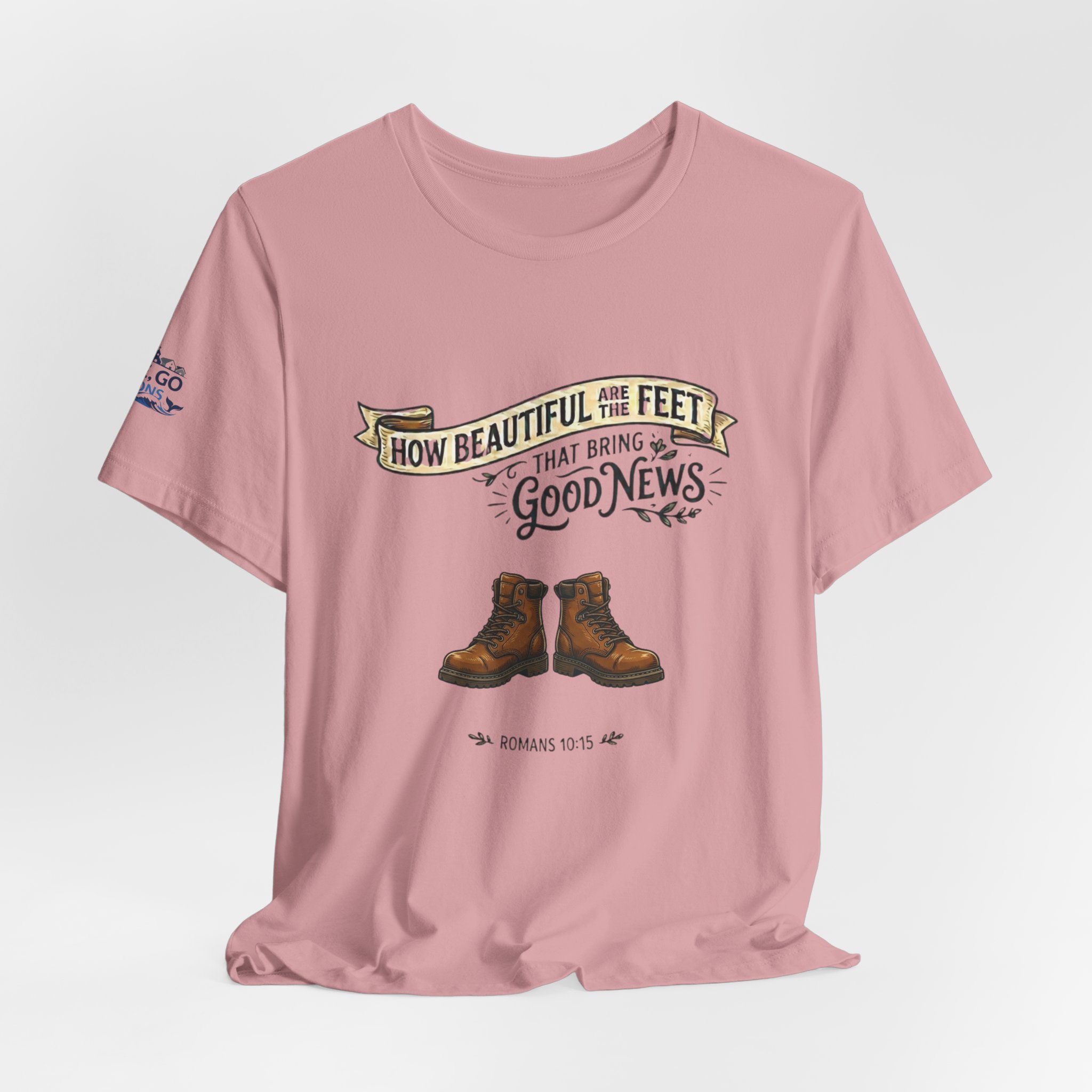 How Beautiful Are the Feet Tee — Christian Faith Graphic T-Shirt - Image 38