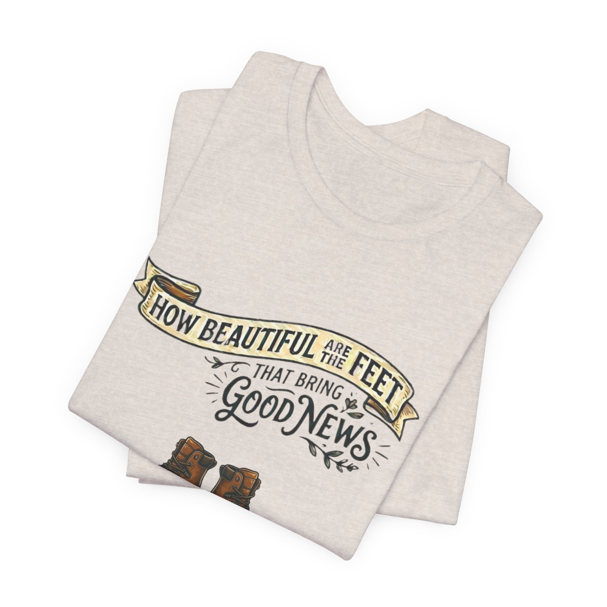 How Beautiful Are the Feet Tee — Christian Faith Graphic T-Shirt - Image 20