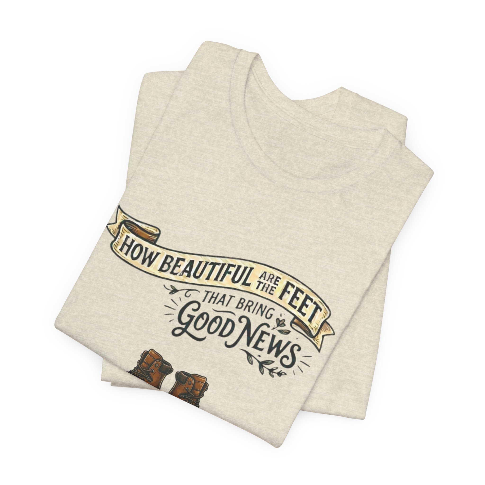 How Beautiful Are the Feet Tee — Christian Faith Graphic T-Shirt - Image 24