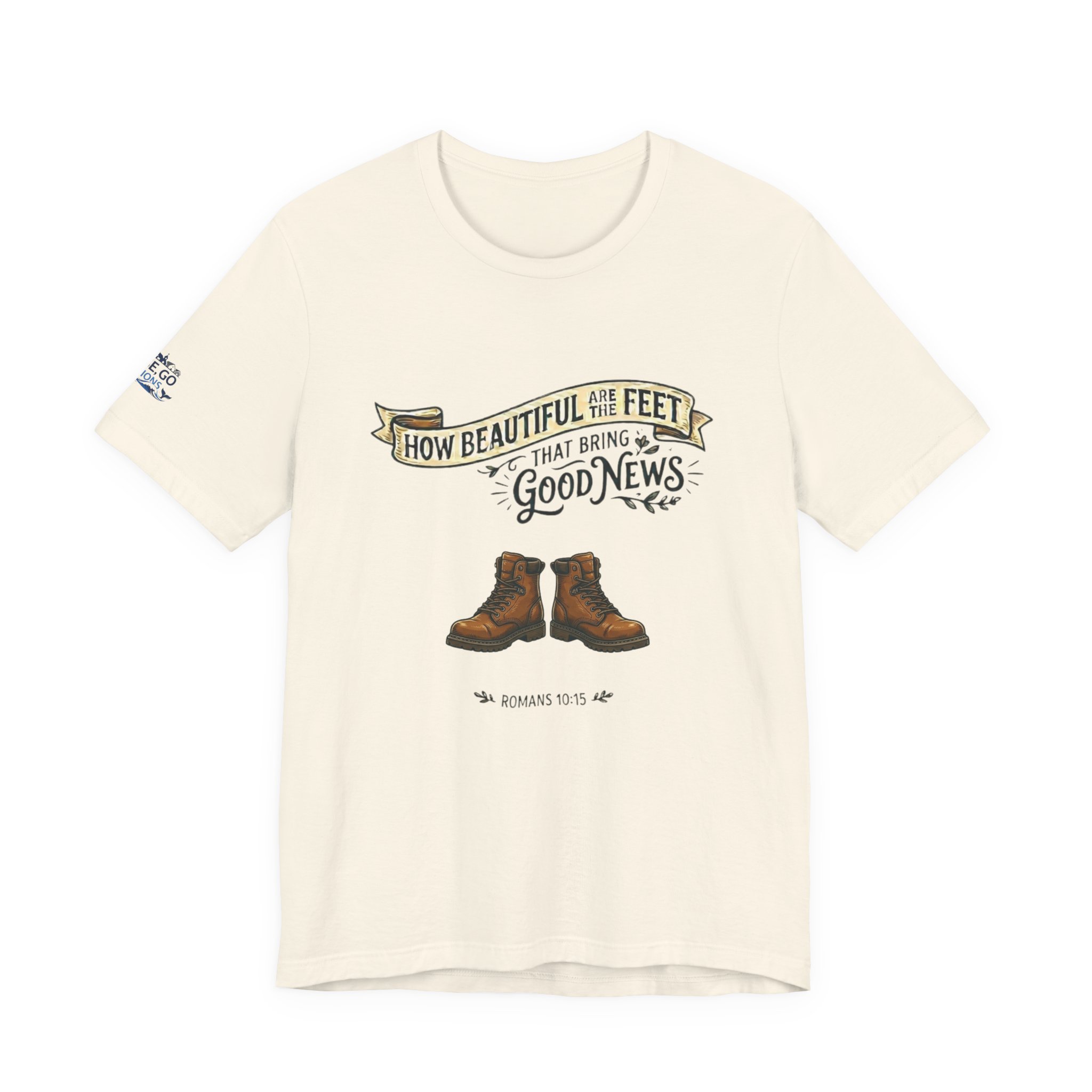 How Beautiful Are the Feet Tee — Christian Faith Graphic T-Shirt - Image 2