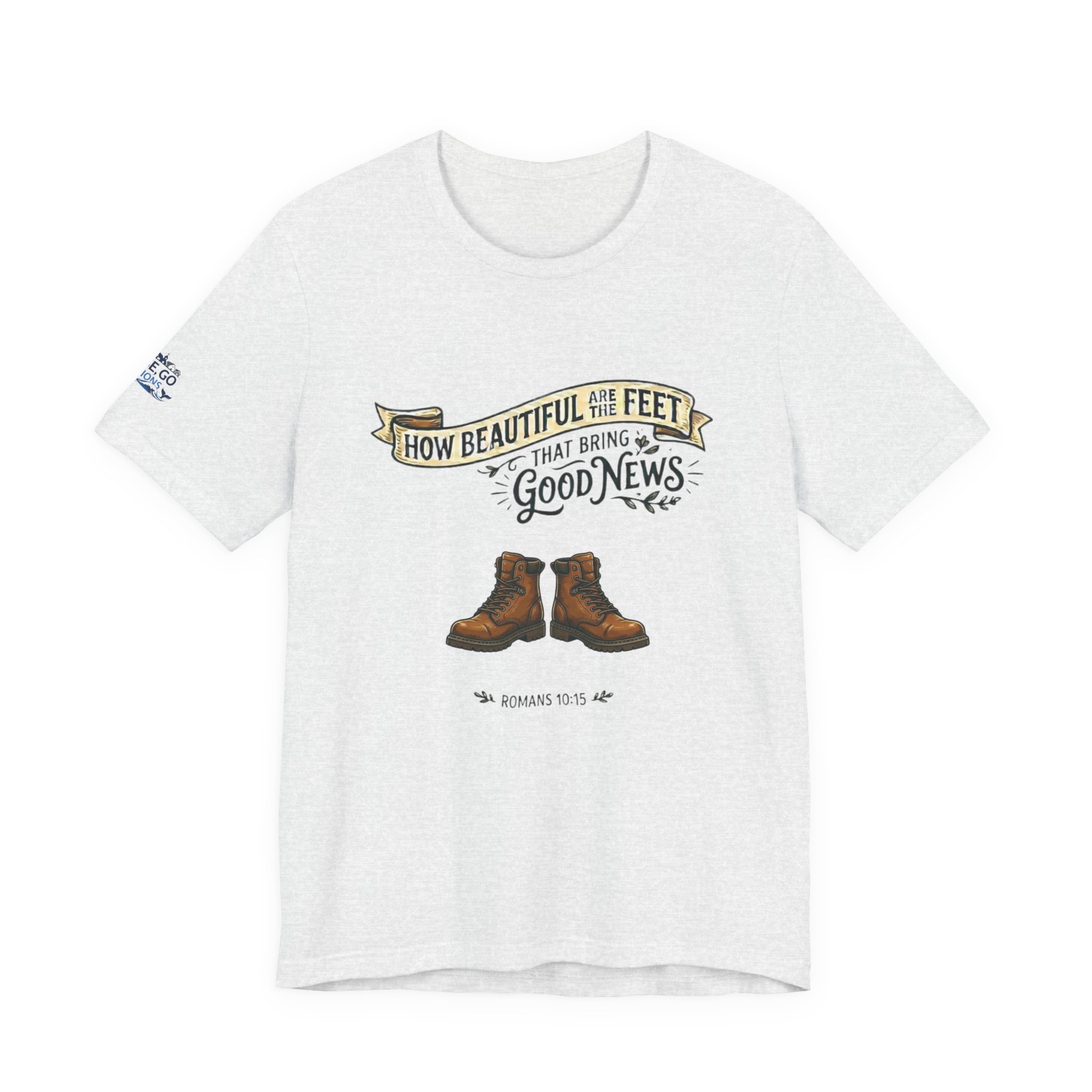 How Beautiful Are the Feet Tee — Christian Faith Graphic T-Shirt - Image 10