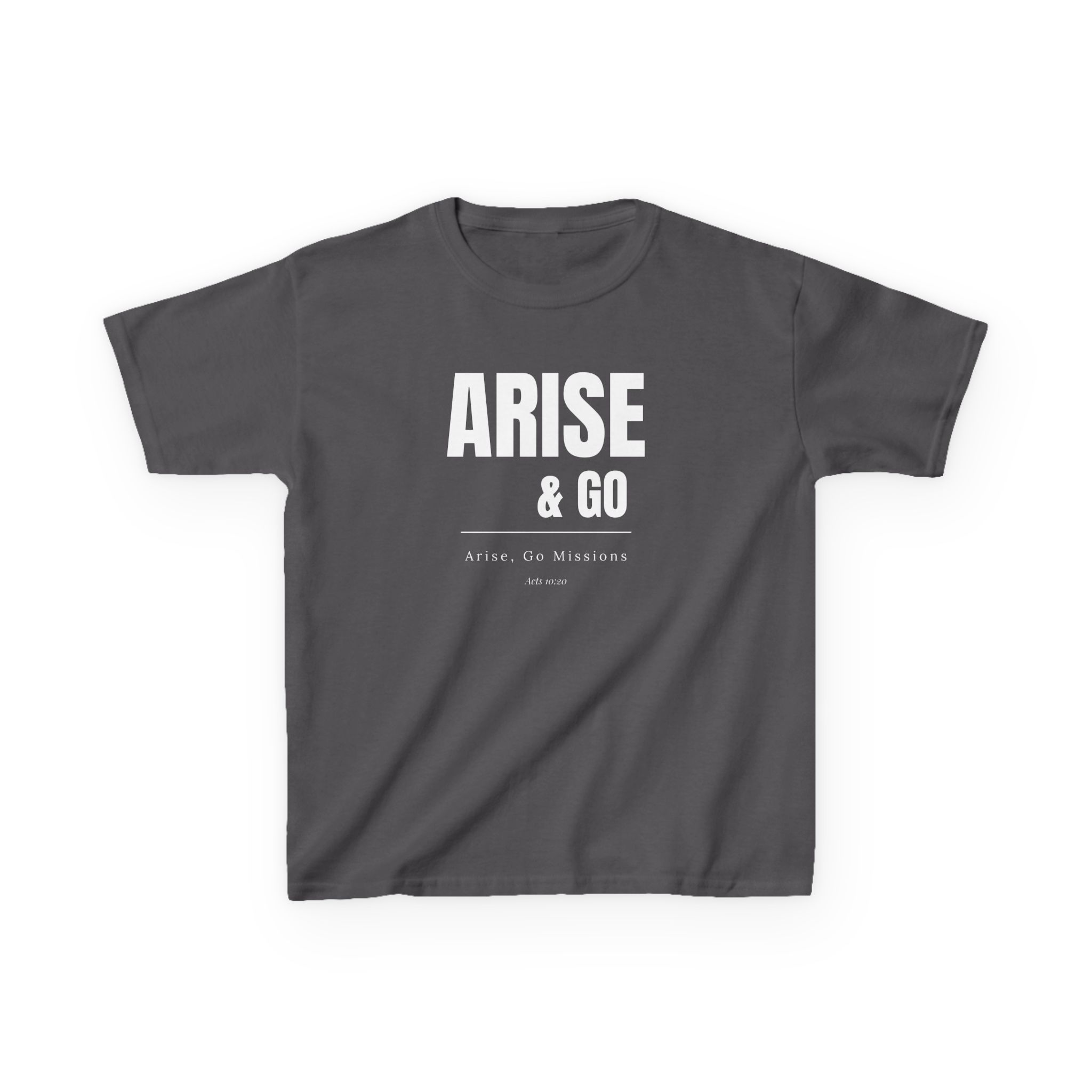 Kids T-Shirt — "ARISE & GO" Inspirational Graphic Tee