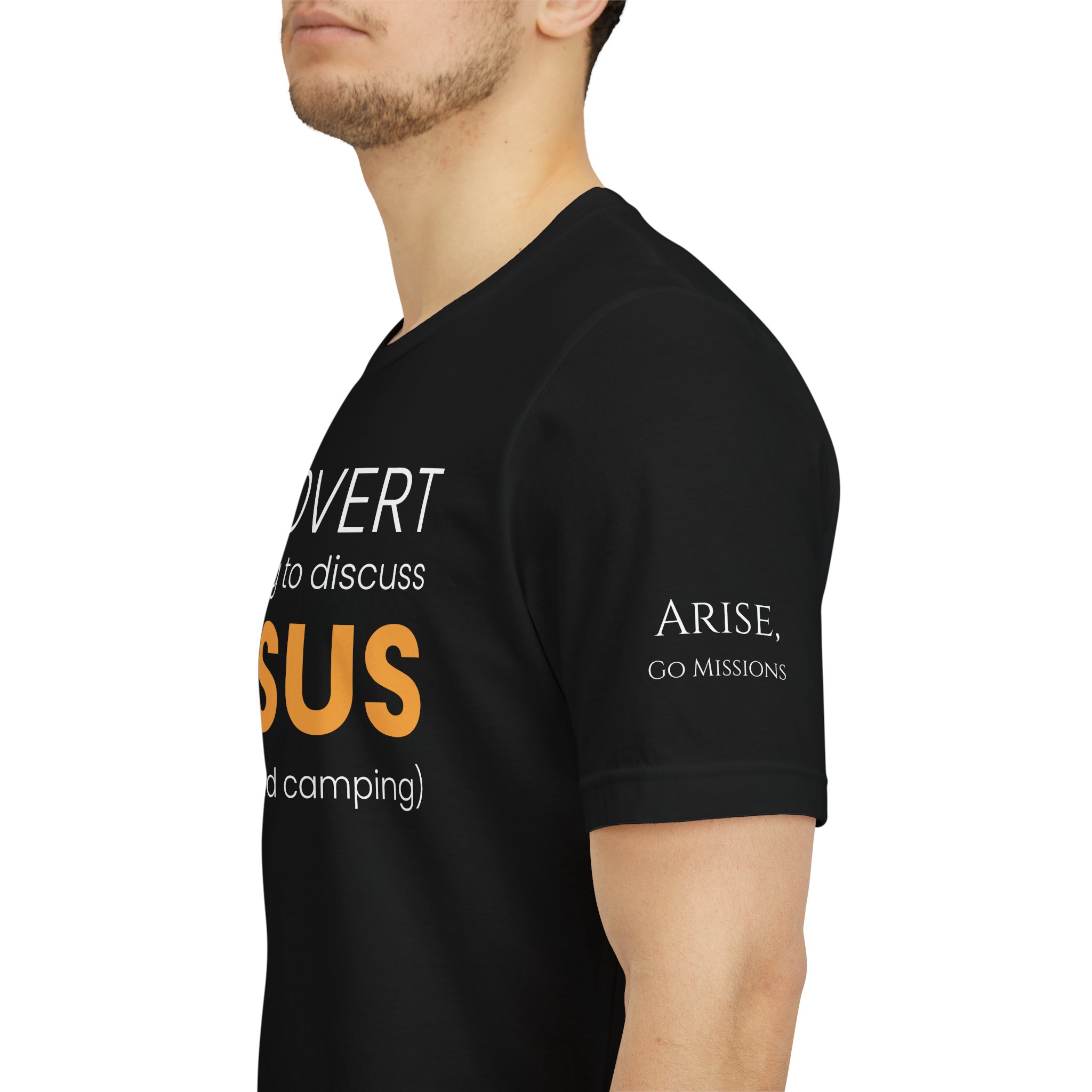Introvert but Willing to Discuss Jesus & Camping T-Shirt - Image 12