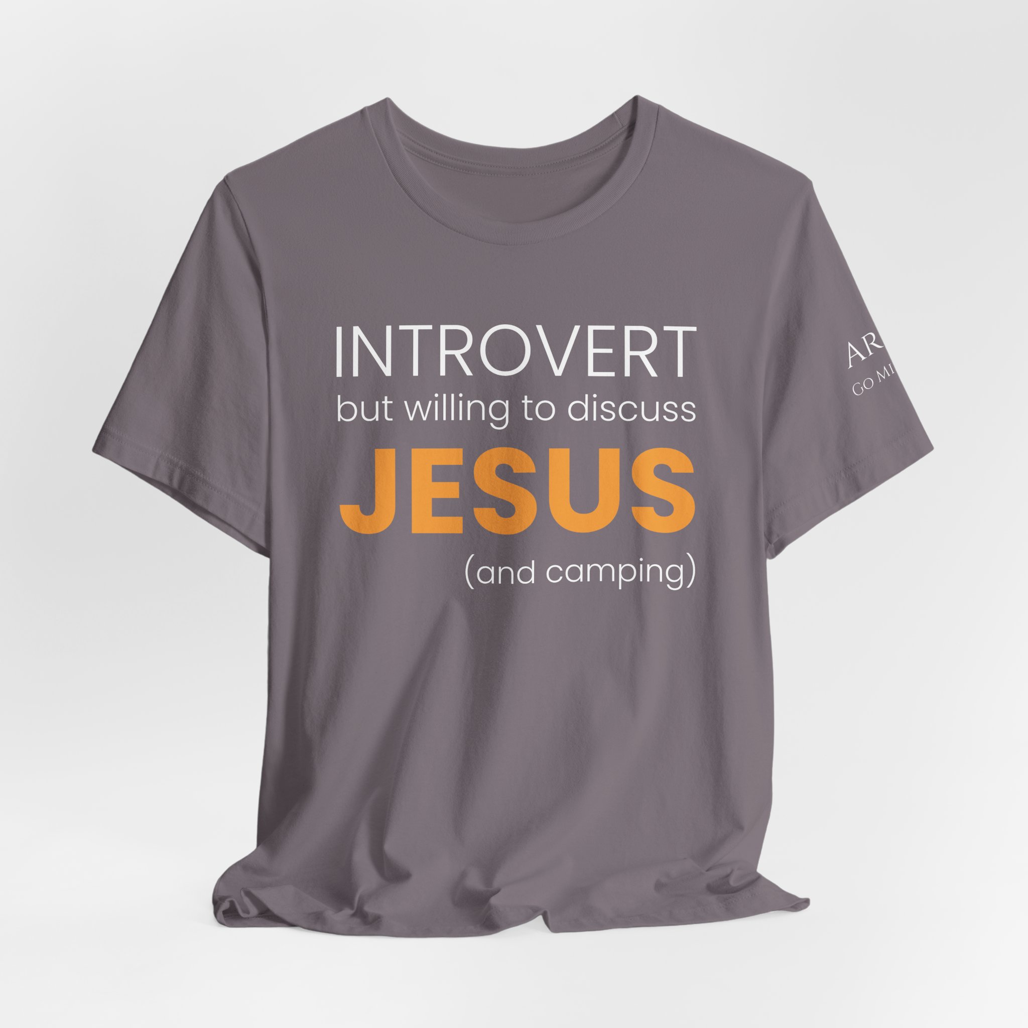 Introvert but Willing to Discuss Jesus & Camping T-Shirt - Image 35