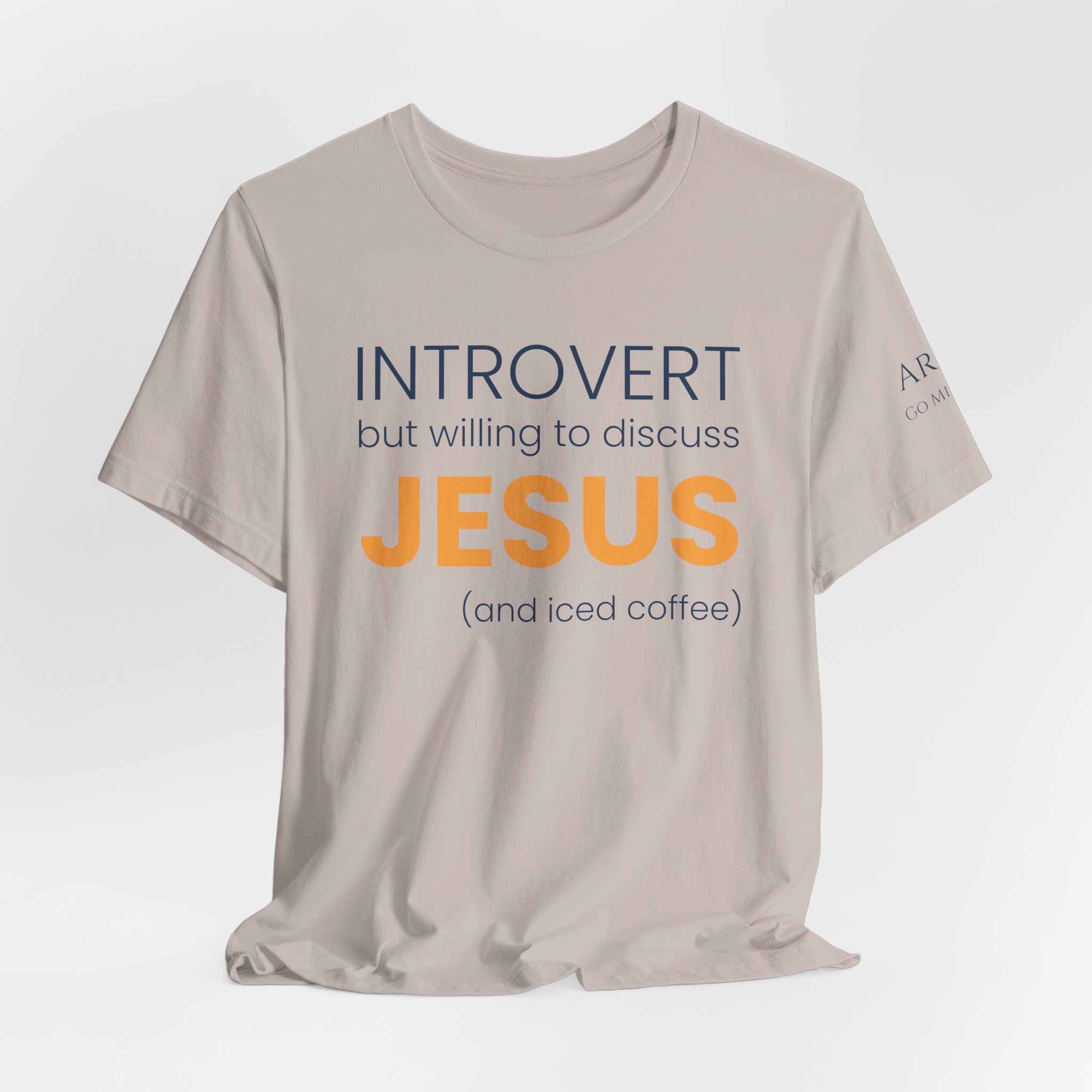 Introvert but Willing to Discuss Jesus & Iced Coffee T-Shirt - Image 3