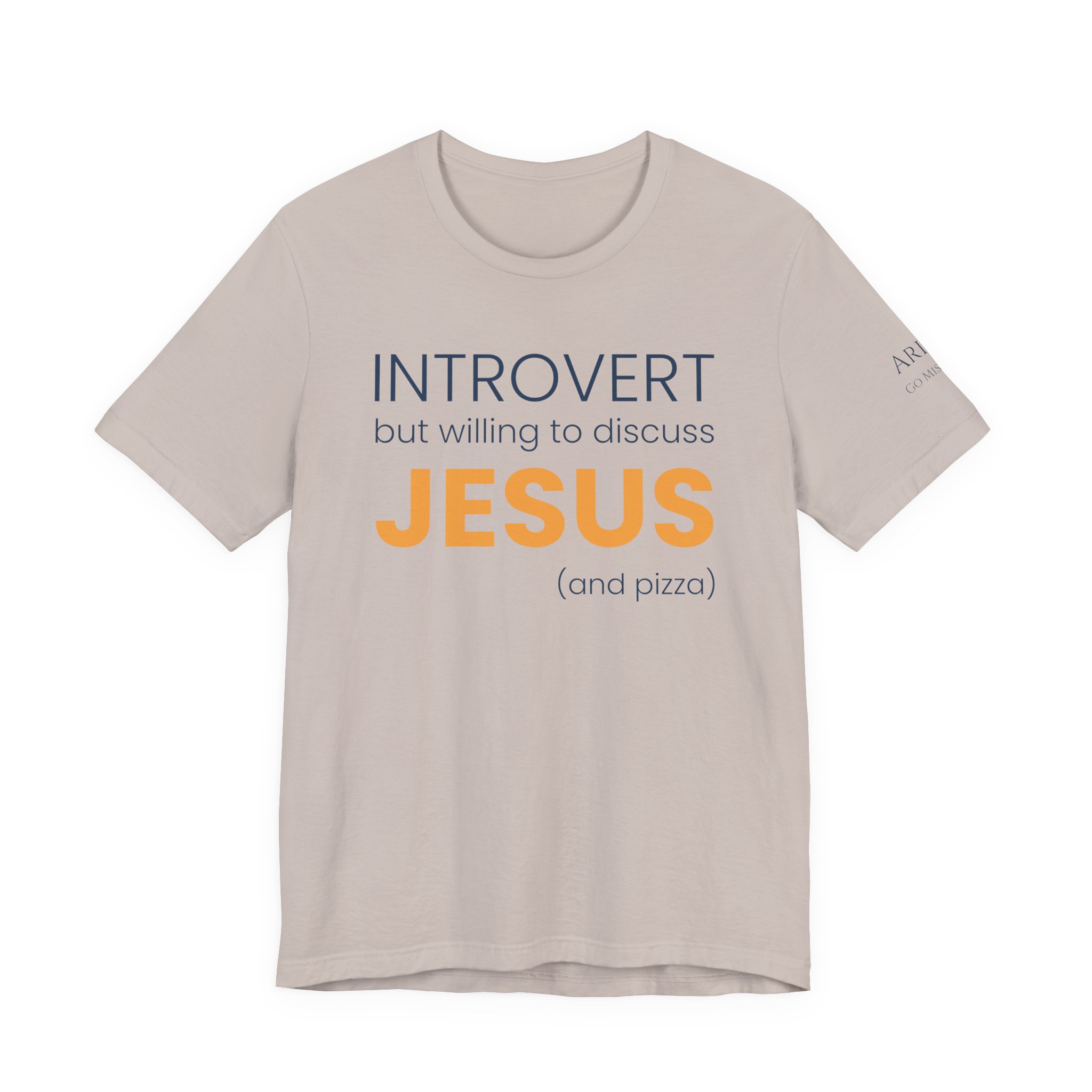Introvert but Willing to Discuss Jesus & Pizza T-Shirt - Image 13