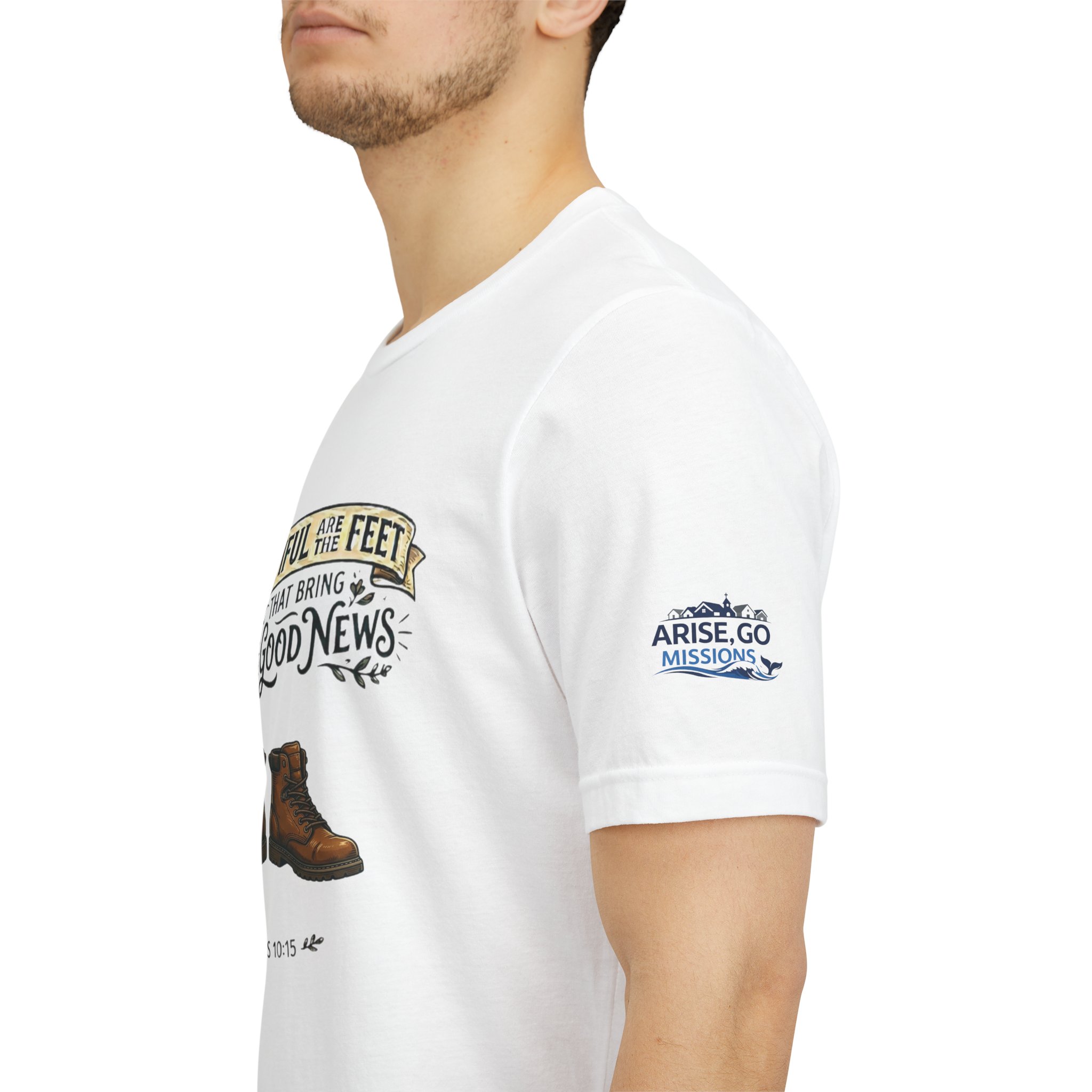How Beautiful Are the Feet Tee — Christian Faith Graphic T-Shirt - Image 8