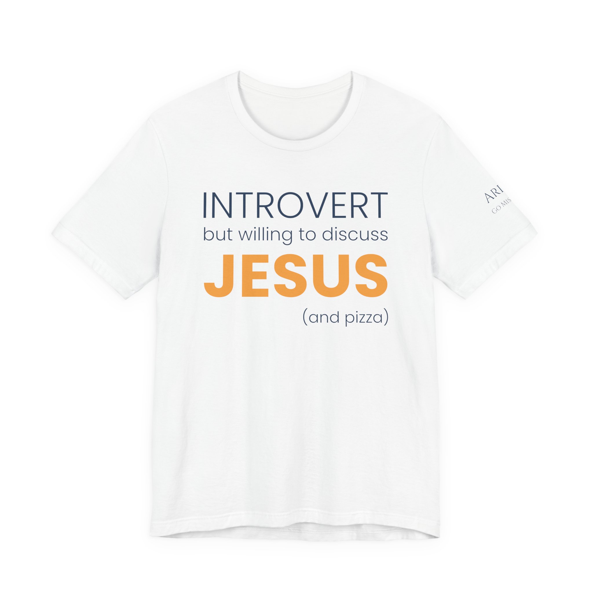 Introvert but Willing to Discuss Jesus & Pizza T-Shirt - Image 9