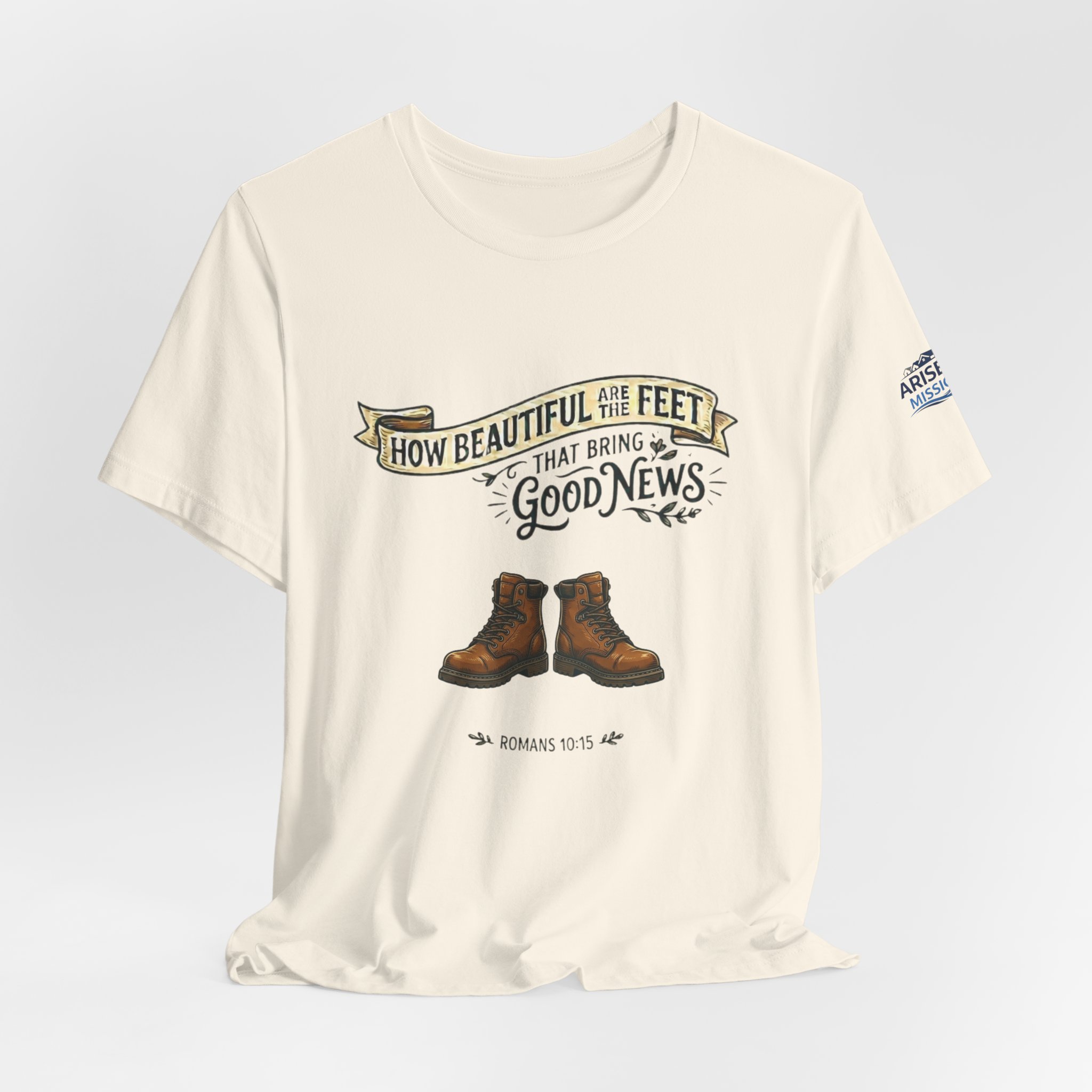 How Beautiful Are the Feet Tee — Christian Faith Graphic T-Shirt - Image 3