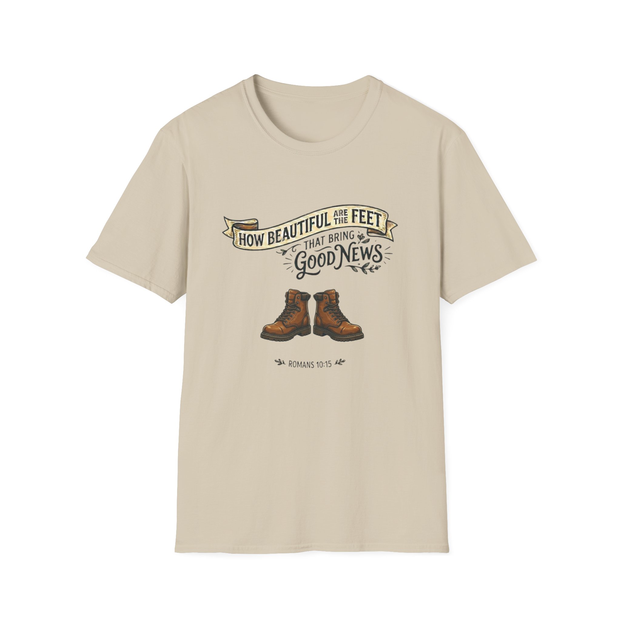 T‑Shirt — “How Beautiful Are the Feet That Bring Good News” Christian Inspirational Tee