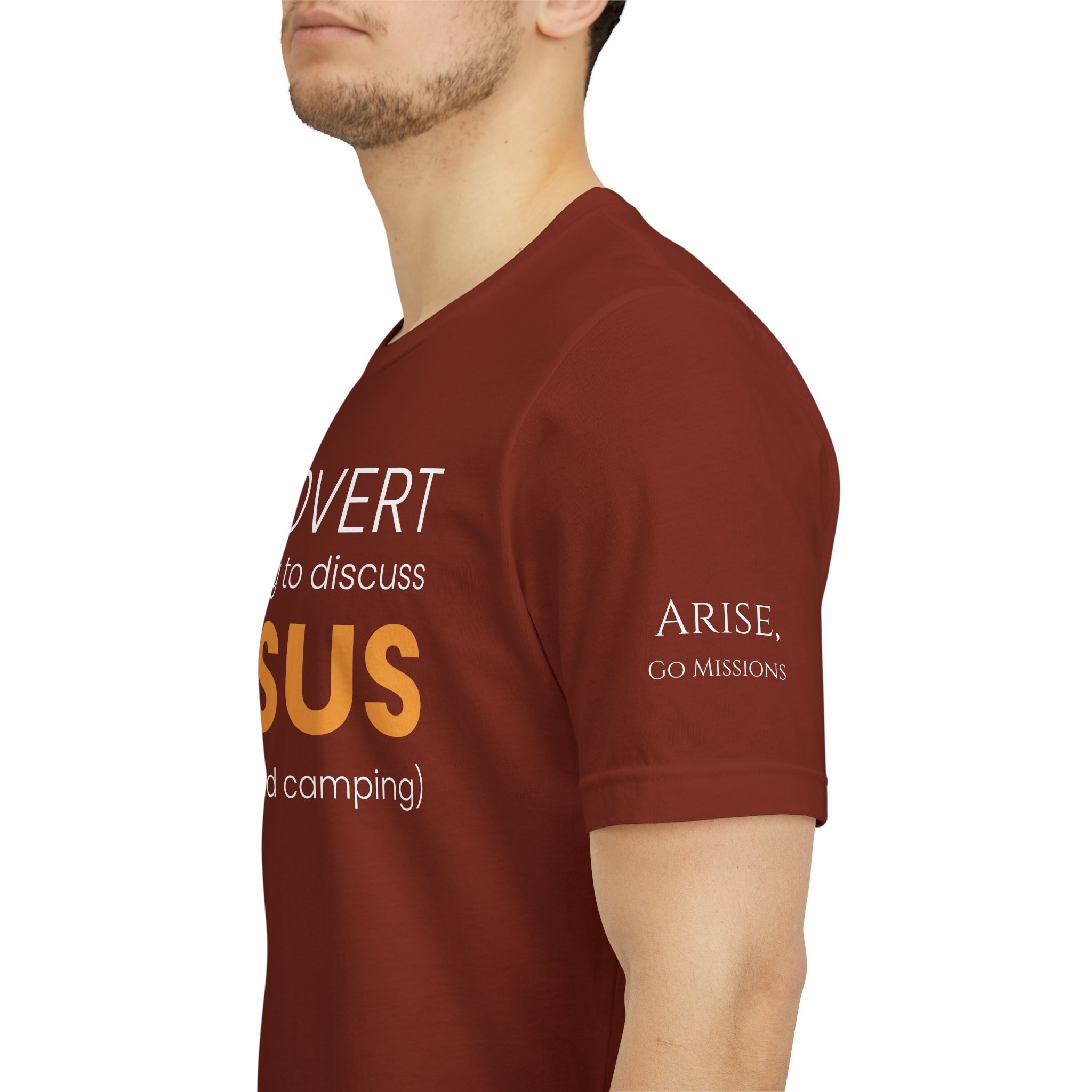 Introvert but Willing to Discuss Jesus & Camping T-Shirt - Image 4